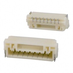 Connector Header Surface Mount, Right Angle 8 position 0.049
