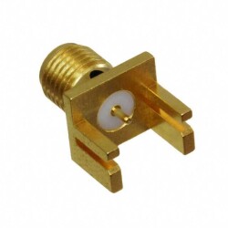 SMA Connector Jack, Female Socket 50 Ohms Board Edge, End Launch Solder - Cinch Connectivity Solutions Johnson