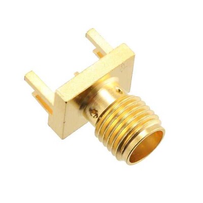 SMA Connector Jack, Female Socket 50 Ohms Board Edge, End Launch Solder Tab - 1