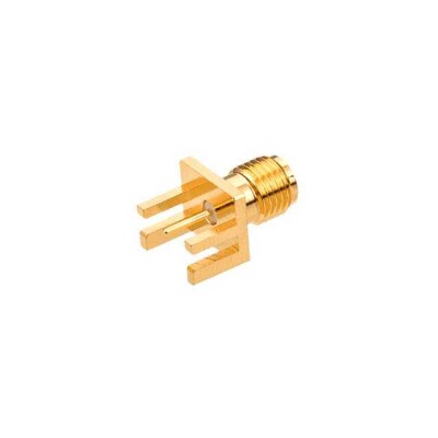 SMA Connector Jack, Female Socket 50 Ohms Board Edge, End Launch Solder - 2