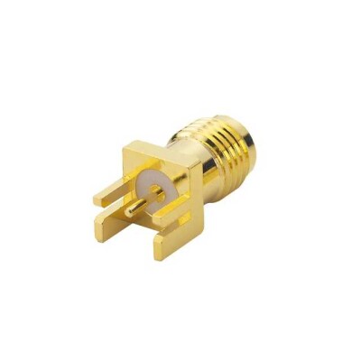 SMA Connector Jack, Female Socket 50 Ohms Board Edge, End Launch Solder - 1