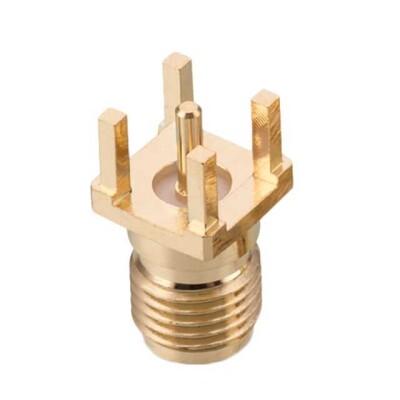 SMA Connector Jack, Female Socket 50 Ohms Through Hole Solder - 1