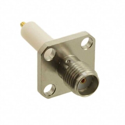 SMA Connector Receptacle, Female Socket 50 Ohms Panel Mount Solder - 1