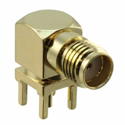 SMA Connector Receptacle, Female Socket 50Ohm Through Hole, Right Angle Solder - 1