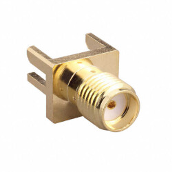 SMA Connector Receptacle, Female Socket 50 Ohms Board Edge, End Launch Solder - 1