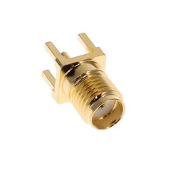 SMA Connector Receptacle, Female Socket 50 Ohms Through Hole Solder - Pomona Electronics