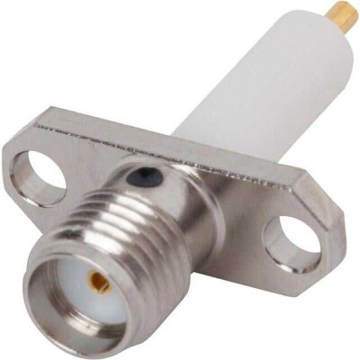 SMA Connector Receptacle, Female Socket 50 Ohms Panel Mount Solder - 1