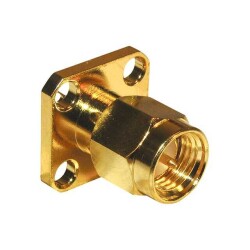 SMA Connector Receptacle, Male Pin 50 Ohms Panel Mount Solder Cup - Amphenol RF