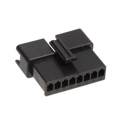 8 Rectangular Connectors - Housings Receptacle Black 0.098