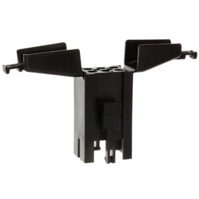 6 Rectangular Connectors - Housings Plug Black 0.200