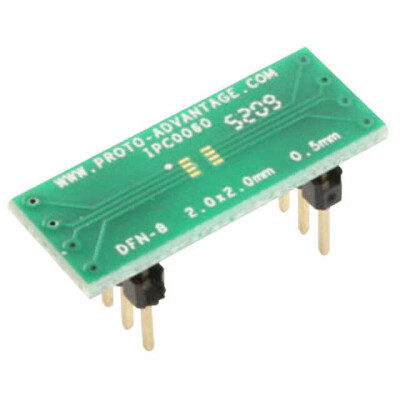 DFN-8 to DIP-8 SMT Adapter (0.5 mm pitch, 2.0 x 2.0 mm body) - 1