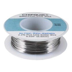 Leaded No-Clean, Water Soluble Wire Solder Sn60Pb40 (60/40) Spool, 2 oz (56.70g) - Chip Quik Inc.
