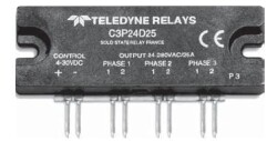 Solid State Relays - PCB Mount 25A 280 VAC 3 phase Random Turn On - Teledyne Relays