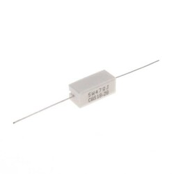 47 Ohms ±5% 5W Through Hole Resistor Axial Cement Coated, Flame Proof, Moisture Resistant, Safety Wirewound - TE Connectivity Passive Product