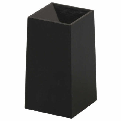 Square, Concave Pushbutton Switch Cap Black Snap Fit - 1