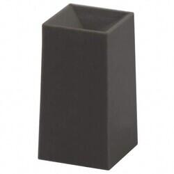 Square, Concave Pushbutton Switch Cap Gray, Dark Snap Fit - 1