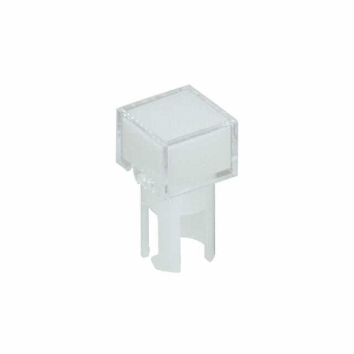 Square Pushbutton Switch Cap White Snap Fit - 1