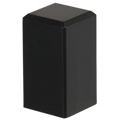 Square Pushbutton Switch Cap Black Snap Fit - 1