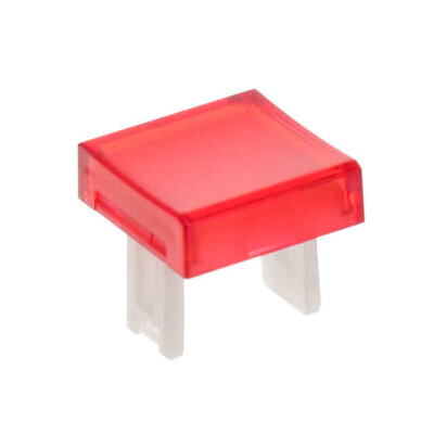 Square Pushbutton Switch Cap Red Snap Fit - 1