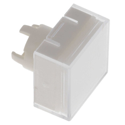 Square Tactile Switch Cap White, Frosted Snap Fit - 1