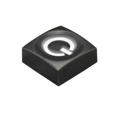 Square Tactile Switch Cap Black Snap Fit - 1