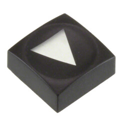 Square Tactile Switch Cap Black Snap Fit - 1