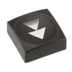 Square Tactile Switch Cap Black Snap Fit - 1