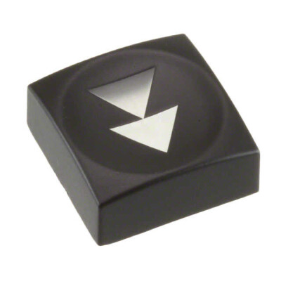 Square Tactile Switch Cap Black Snap Fit - 1