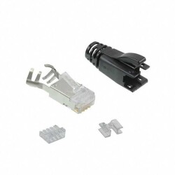Plug Modular Connector 8p8c (RJ45, Ethernet) Position Shielded Cat6a Crimp - Stewart Connector