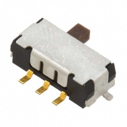 Slide Switch SPDT Surface Mount, Right Angle - NKK Switches