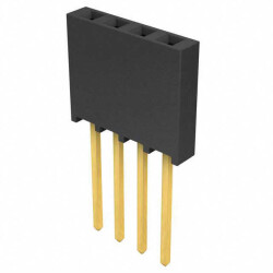 4 Position Receptacle Connector 0.100