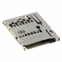 10 (8 + 2) Position Card Connector Secure Digital - microSD™ Surface Mount, Right Angle Gold - JAE Electronics