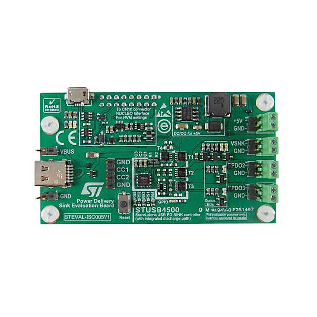  Stusb4500 Usb Type-c® Power Delivery (pd) Power Management Evaluation Board