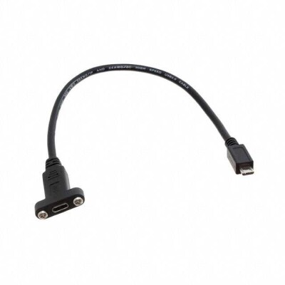 USB 2.0, USB 10Gbps (USB 3.1, USB 3.x Gen 2, Superspeed+) Cable C Female to Micro B Male 0.98' (300.0mm) Unshielded - 1