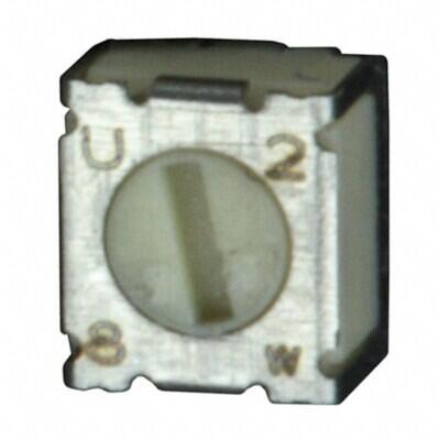 10 Ohms 0.1W, 1/10W J Lead Surface Mount Trimmer Potentiometer Cermet 1.0 Turn Top Adjustment - 1