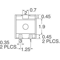 10 Ohms 0.1W, 1/10W J Lead Surface Mount Trimmer Potentiometer Cermet 1.0 Turn Top Adjustment - Bourns Inc. (1)