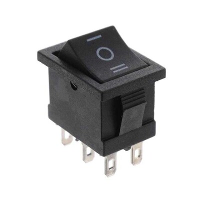 Rocker Switch DPDT 10A (AC) 125 V Panel Mount, Snap-In - 1
