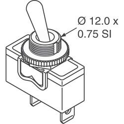 Toggle Switch SP3T 10A 125V Panel Mount - 2