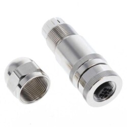 2 Position Circular Connector Plug, Female Sockets Screw - TE Connectivity AMP Connectors
