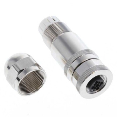 2 Position Circular Connector Plug, Female Sockets Screw - 1