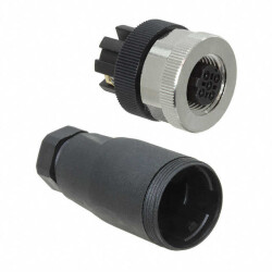 2 Position Circular Connector Plug, Female Sockets Screw - TE Connectivity AMP Connectors
