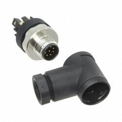 8 Position Circular Connector Receptacle, Male Pins Screw - TE Connectivity AMP Connectors