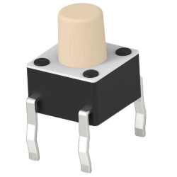 Tactile Switch SPST-NO Top Actuated Through Hole - TE Connectivity ALCOSWITCH Switches