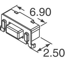 Tactile Switch SPST-NO Side Actuated Surface Mount, Right Angle - 3