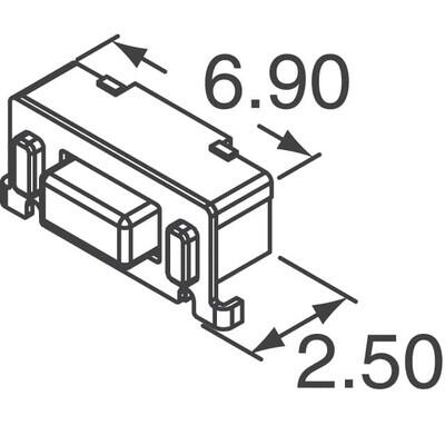 Tactile Switch SPST-NO Side Actuated Surface Mount, Right Angle - 3