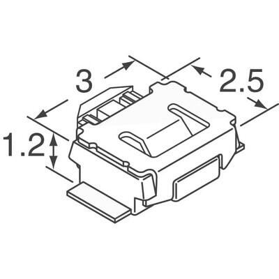 Tactile Switch SPST-NO Side Actuated Surface Mount, Right Angle - 2