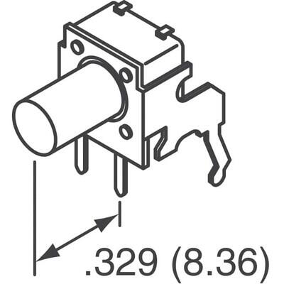 Tactile Switch SPST-NO Side Actuated Through Hole, Right Angle - 2