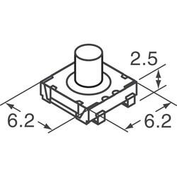 Tactile Switch SPST-NO Top Actuated Surface Mount - 2