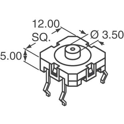 Tactile Switch SPST-NO Top Actuated Surface Mount - 2