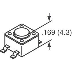 Tactile Switch SPST-NO Top Actuated Surface Mount - 3